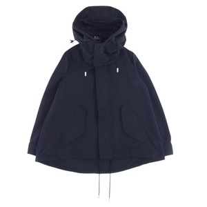 THE RERACS ザリラクス 19AW 19FW-RECT-210L-UASP-J フーデッド ルーズ ショート モッズコート ダークネイビー系 36【中古】