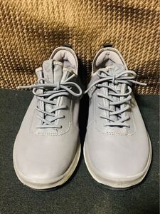 #1511 【ecco】エコー スニーカー　ST.360 グレー　レザー 24.0