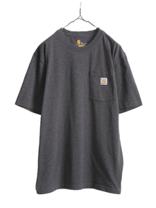 カーハート ポケット付き 半袖 Tシャツ メンズ M / 古着 CARHARTT ワンポイント ポケットT ロゴT ヘビーウェイト 半袖Tシャツ クルーネック