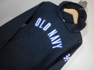 T859■USA古着★OLD NAVYオールドネイビー★黒★リメイクスエットパーカ■14