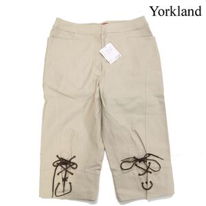 【新品 未使用】 Yorkland ヨークランド チェック商会 レースアップ♪ クロップド ショート パンツ Sz.11AR　レディース　D3B00465_6#P