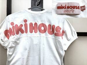 90s ミキハウス メンズ バックロゴ ヘンリーネック Tシャツ / 90年代 miki HOUSE 当時物 ヴィンテージ ビンテージ