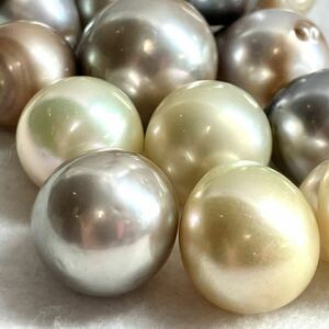［南洋真珠14点おまとめ］M 重量約50.0g 約250ct 13-16.5mm珠 pearl パール ルース 裸石 宝石 ジュエリー jewelry DI0 ④