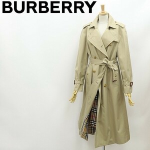 国内正規品◆BURBERRY LONDON バーバリーロンドン 裏地チェック柄 ウールライナー付 トレンチ ロング コート ベージュ 9