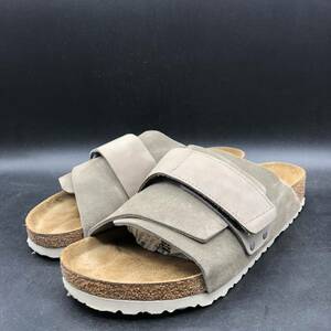 M2866 美品 BIRKENSTOCK ビルケンシュトック Kyoto キョウト サンダル メンズ 41/26.0cm 相当 グレージュ ベージュ系 ベルクロ ベルト