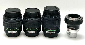 PENTAX ペンタックス　50-200mm 1:4-5.6 18-55mm AL II 18-55mmAL カメラ　レンズ　3本＋マイクロスコープ　ジャンク　まとめ売り