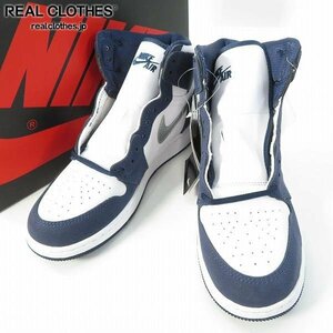 【未使用】NIKE/ナイキ AIR JORDAN 1 RETRO HIGH OG GS CO.JP Midnight Navy/ミッドナイト ネイビー 575441-141 24 /080