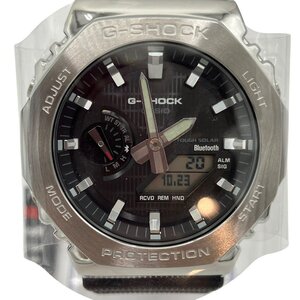 KS 未使用 CASIO カシオ G-SHOCK GBM-2100-1AJF 腕時計 Bluetooth搭載 タフソーラークオーツ シルバー ブラック 動作確認済 付属品完備