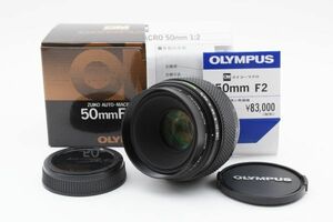 #3287 オリンパス Olympus OM-System Zuiko Auto-Macro 50mm f2 Lens 後期モデル 美品 [動作確認済]