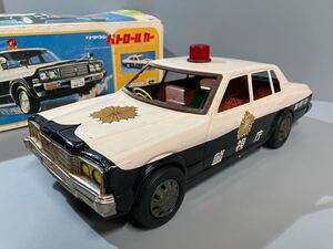 アサヒ玩具 トヨペットクラウン パトカー パトロールカー アサヒトーイ 当時物 ブリキ CROWN 箱付 現状品