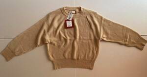 新品ｕｎｆｉl高級素材extrakid mohair ribbed-knit sweaterキッドモヘア・ライトベージュ