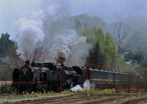 ★★鉄道写真カラーネガフイルム (３５ミリ、ブローニー６×７サイズ) 真岡鉄道 ＳＬ(蒸気機関車) Ｃ１１３２５、Ｃ１２６６★★⑤