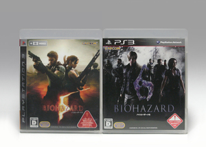 ● PS3 2本セット バイオハザード5 / 6 BLJM-90001/ 60405 動作確認済み 17才以上対象 BIOHAZARD 5/6 Capcom 2009/ 2012 Resident Evil