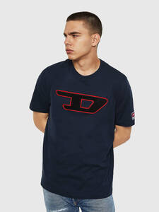 * ラスト2 * 正規品 DIESEL Just Division D ディーゼル Tシャツ M / Navy *