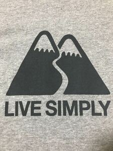 patagonia パタゴニア S LIVE SIMPLY Tシャツ グレー 半袖 シャツ プリント アウトドア