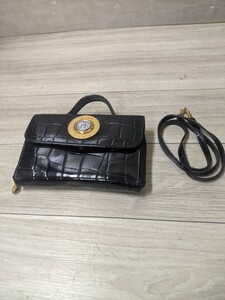 ジャンニヴェルサーチ　2way バッグ　ショルダーバッグ　GIANNI VERSACE お財布バック　クラッチバッグジャンク