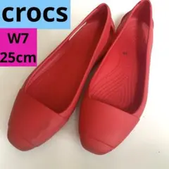 crocs クロックス　ミュール型　サンダル　レッド　W7 25cm 赤