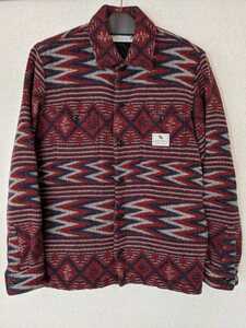 美品　ネイバーフッド 　ウールシャツ　RED MEN W-SHIRT LS　ネイティブ柄　NEIGHBORHOOD　Ｍサイズ