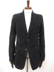 美品【マルタンマルジェラ Martin Margiela】10番 730G07291822 2ボタン 肉厚 コットンジャケット (メンズ) 44 ブラック 伊製□17MB3958□