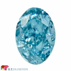 FANCY VIVID GREEN BLUE 0.096ct/OV/RT2878/CGL