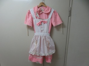 AN246★エミリー/Emily メイド服 ピンク カチューシャ付き レディースLサイズ タグ付き 個人の長期保管品 小倉優子着用