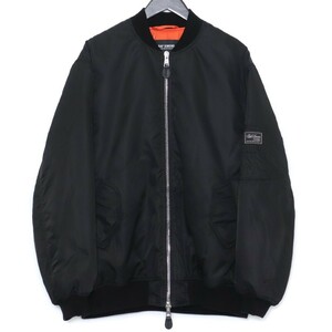 RAF SIMONS Classic bomber Detached print サイズ36 ブラック 222-M619 ラフシモンズ クラシックボンバージャケット バックプリント 22aw