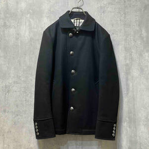 BURBERRY BLACK LABEL wool melton short coat ウールメルトンショートコート ブラック SIZE M バーバリー ブラック レーベル