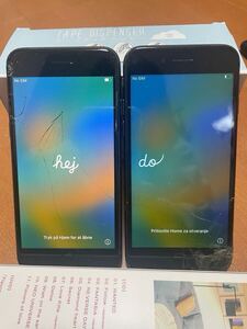 【訳あり】iPhone8 2台本体　初期化済み　64GB SIMロックなし　スペースグレイ　