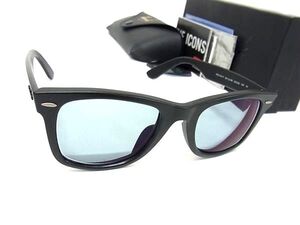 1円 ■極美品■ Ray-Ban レイバン RB2140-F 901-S/R5 52□22 150 1N ウェイファーラー 度入り サングラス メガネ 眼鏡 ブラック系 FF5273