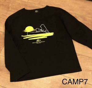 ★即決【130cm】CAMP7 長袖 ロンT ブラック