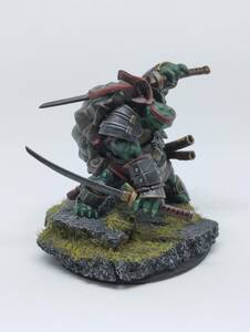 【塗装済み完成品】亀の侍 ３Dプリンター製ミニチュアフィギュア Warhammer ウォーハンマー D&D ダンジョンズ＆ドラゴンズTRPGボードゲーム