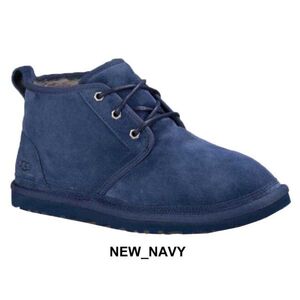 ※訳あり アウトレット UGG(アグ)ムートン ブーツ チャッカブーツ ショート スエード ニューメル メンズ NEUMEL 3236 NEW_NAVY US9(27.0cm)