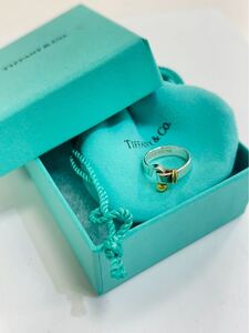 Tiffany & Co. ティファニー 指輪 リング フック&アイ 925/750 シルバー K18ゴールド 10号 総重量 約4.0g 