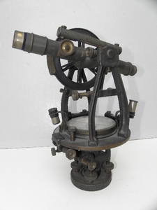 34 測量機器 トランシット / 測量機 経緯儀 望遠鏡 羅針盤 アンティーク 古道具 洋館 カフェ 戦前 戦後 ビンテージ 