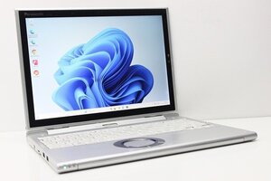 1円スタート ノートパソコン 指紋認証搭載 2in1PC Windows11 Panasonic レッツノート CF-XZ6 SSD256GB メモリ8GB 第7世代 Core i5