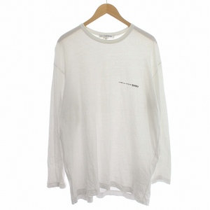 コムデギャルソンシャツ COMME des GARCONS SHIRT 22SS ロンT 長袖 ロゴ Tシャツ M 白 ホワイト /☆G メンズ