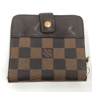 LOUIS VUITTON ルイ・ヴィトン 折りたたみ財布 ダミエ コンパクトジップ N61668/CA0024【DAAS3068】