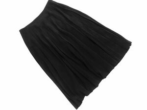 ネコポスOK DKNY ダナキャランニューヨーク シフォン プリーツ スカート size4/黒 ■■ ☆ dhc5 レディース