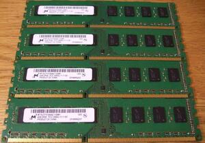 MICRON PC3-12800 DDR3-1600 4GB 4枚 合計 16GB 即決! 47_055