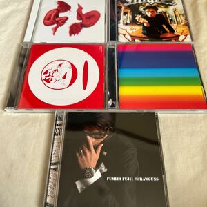 藤井フミヤ CD5枚セット PURE RED/SINGLES/IN AND OUT/Re Take/WITH THE RAWGUNS