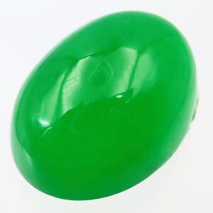 1円〜!!（天然本翡翠19.85ct）d 約17.7×13.1mm ルース 裸石 宝石 jewelry jadeite jade ヒスイ ひすい カボション CA0/EA6 w4★4