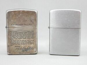 Zippo/ジッポー 斜字刻印 1984年/1989年製造 オイルライター/喫煙具/ジャンク品 2点セット 【8788y1】