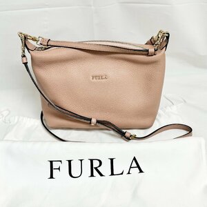 キングラム[27]FURLA フルラ ２WAY ショルダーバッグ ★ピンク系★美品★袋付★【送料無料】