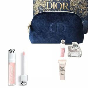 【CU】ディオール　ホリデー　オファー　ポーチ　5点セット限定dior-gift-2022-5　リップグロウバーム口紅　リップグロス　トワレEDT