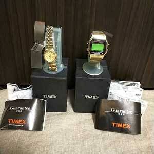 TIMEX　角デジ　クラシック　78677 INDIGLO　腕時計　２点セット　タイメックス　動作未確認