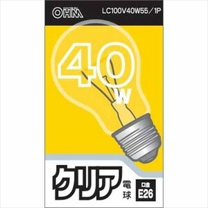 クリア電球 LC100V40W55/1P 06-1751