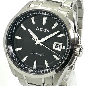 y729 稼働品 シチズン CITIZEN 9010-S083834 シグネチャー コレクション メンズ 腕時計 デイト 自動巻き 裏スケ 箱 コマ