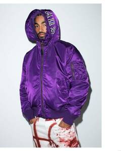 21FW supreme hooded MA-1 パープル　XL 新品