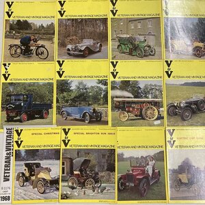 B3176　1968　12冊セット「THE VETERAN AND VINTAGE」　ベテラン&ヴィンテージ 英国旧車雑誌 英国車 旧車　ビンテージ　クラシックカー