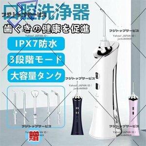 口腔洗浄器 口腔ケア ウォーターピック Ipx7防水 ジェットウォッシャー 歯ブラシ 水流洗浄 強弱切り替え 舌磨き USB充電式 歯垢洗浄 SYP100